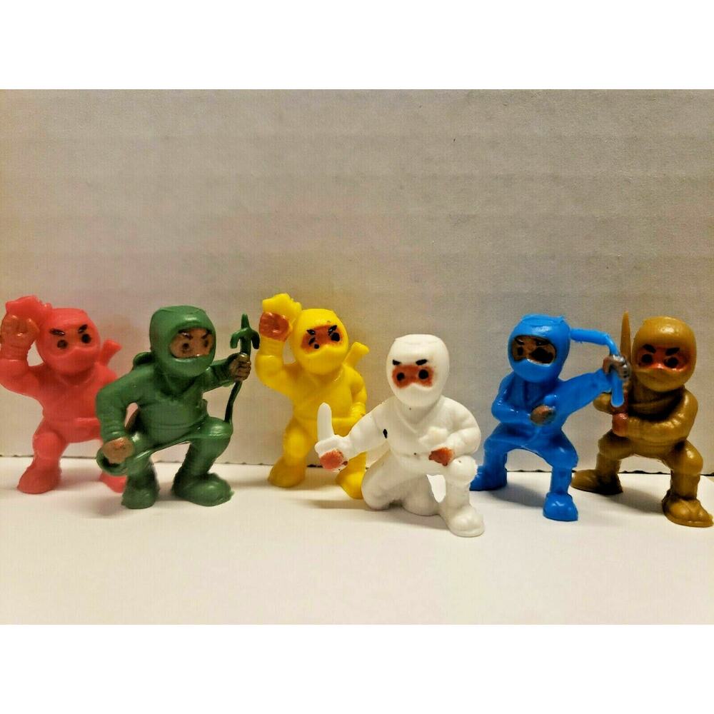 Vintage Ninja Fighters Gumball Vending Charms Mixed Lot of 6 New Old Stock